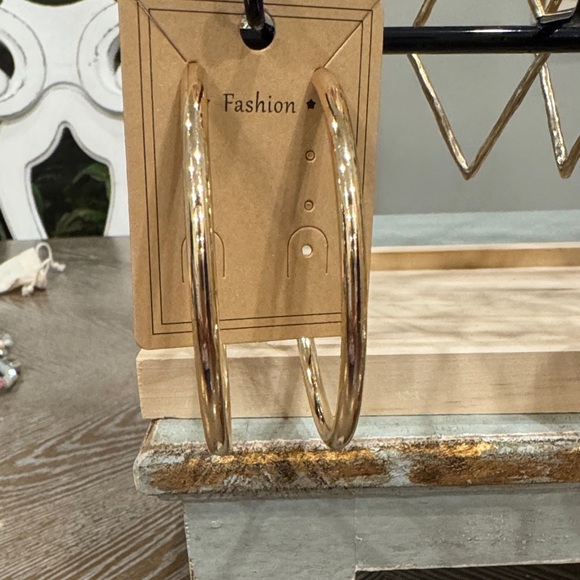 Gold Hoop Earrings - Picture 1 of 2